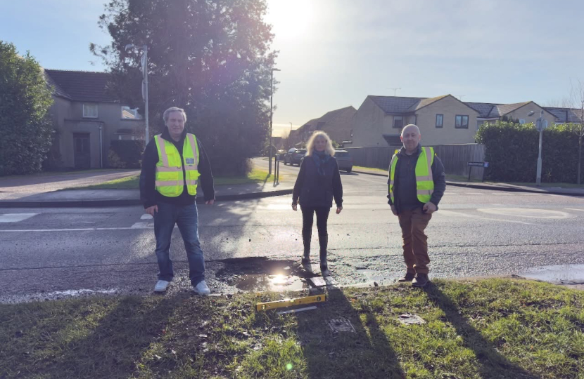 New Town Councillors go on "Pothole Patrol" in Carterton