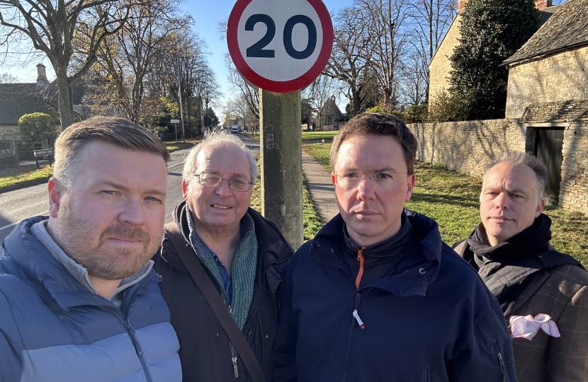 Cllrs Liam Walker, James Robertshaw and Dean Temple with Robert Courts MP