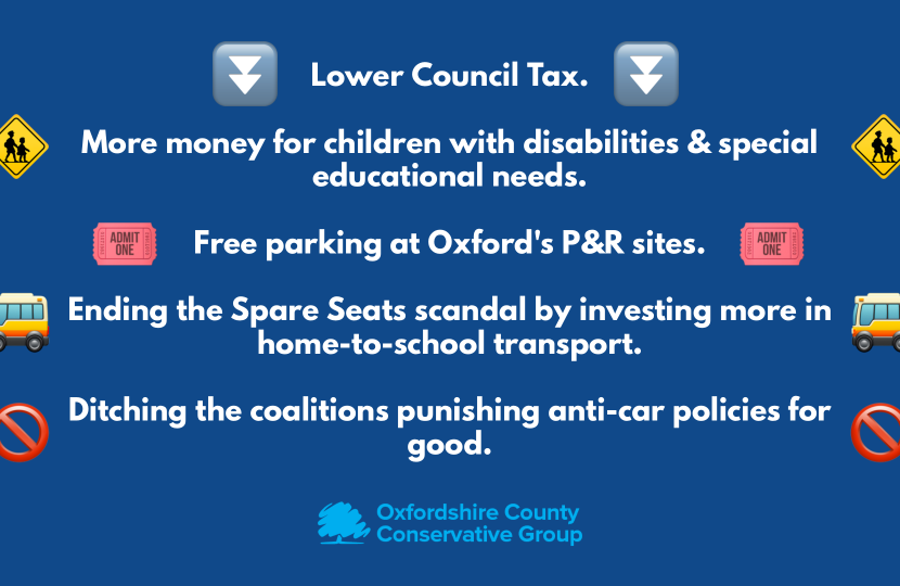 Oxfordshire County Council Conservative Group 2023 Budget