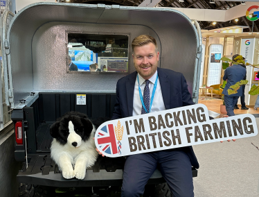 Cllr Liam Walker Supporting the Back British Farming Campaign