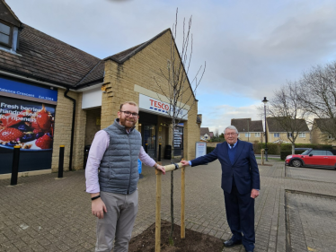 Cllr Thomas Ashby and Cllr Harry Eaglestone on Deer Park estate