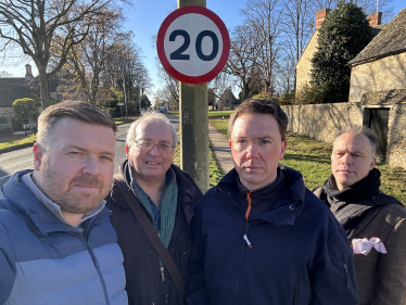 Cllrs Liam Walker, James Robertshaw and Dean Temple with Robert Courts MP